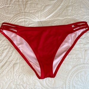 Shade & shore red strappy Bikini bottom